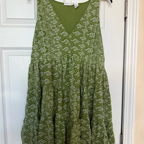 Sincerely Jules Green floral mini Dress size Large great condition - Picture 1 of 6